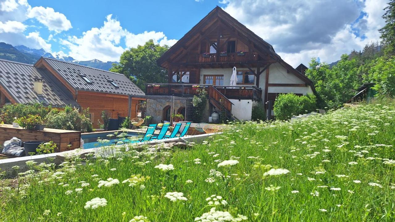 Chalet Serre Cambeou Piscine&Spa Сен-Шафре Экстерьер фото