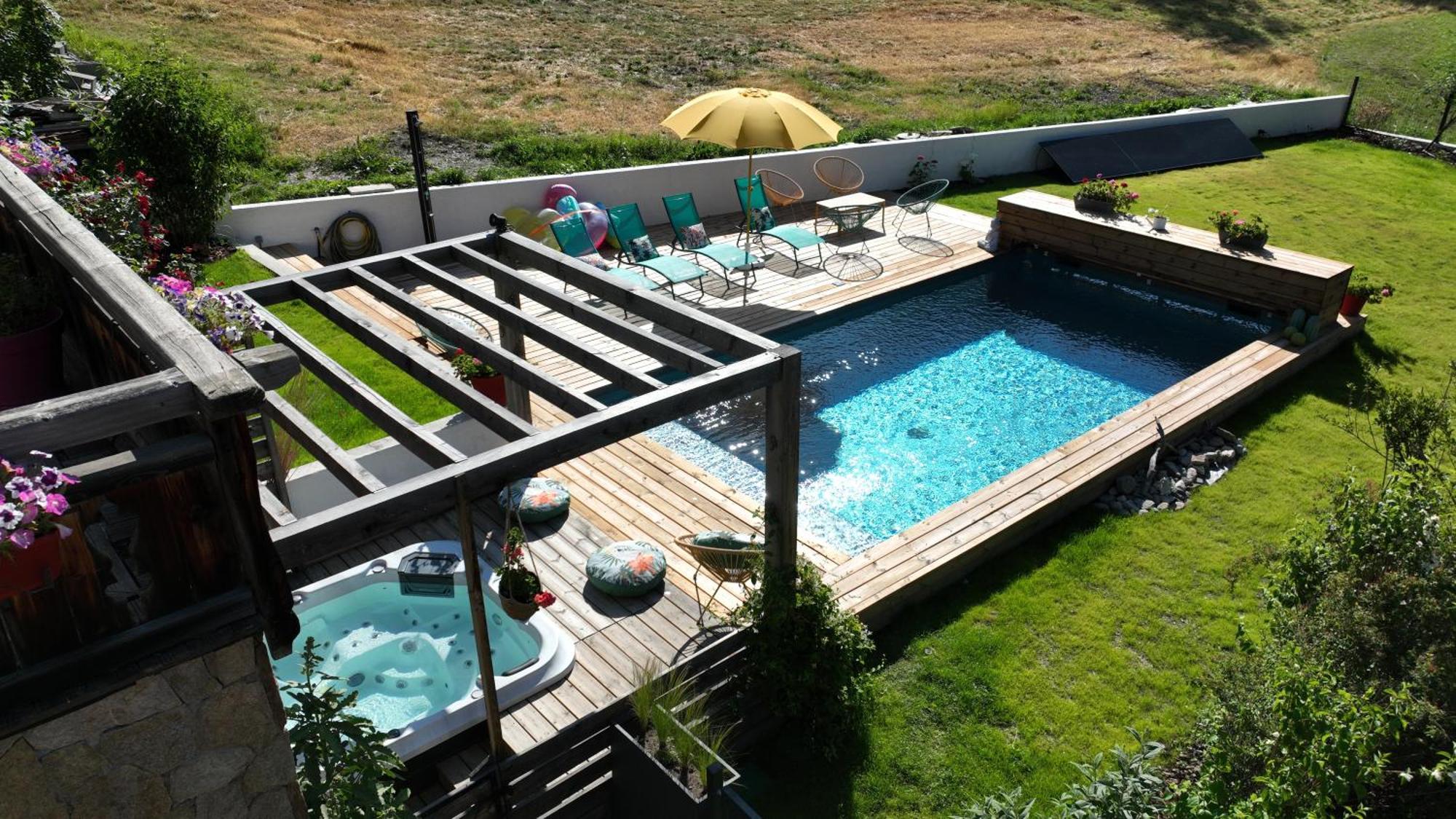 Chalet Serre Cambeou Piscine&Spa Сен-Шафре Экстерьер фото